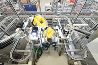 Marantec production garage door operators testing robot